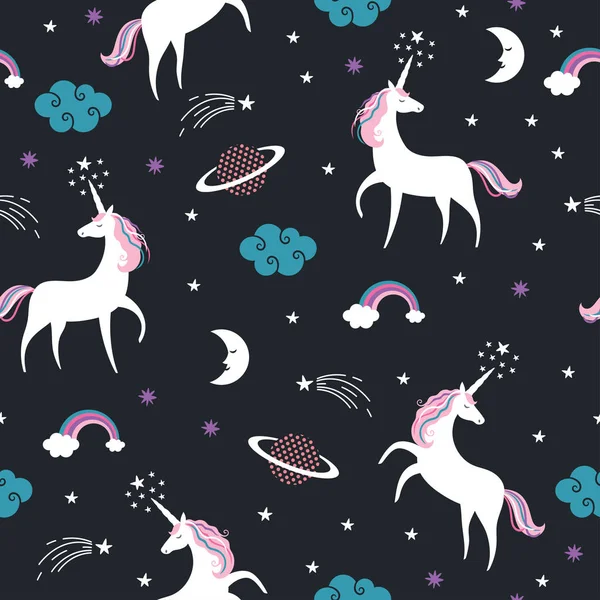 Tek boynuzlu at masal arka plan