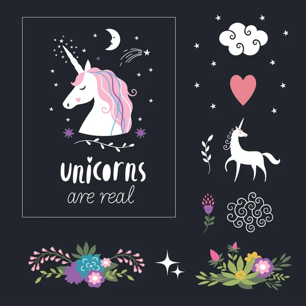 Tek boynuzlu at masal arka plan