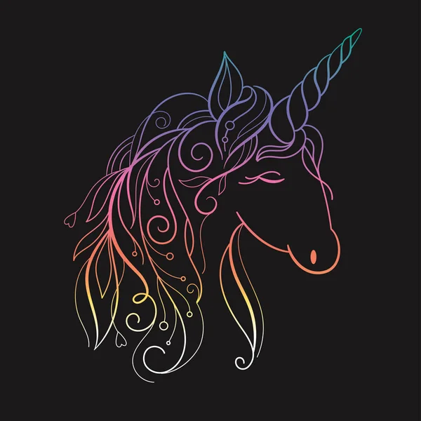 Bellissimo unicorno, illustrazione — Vettoriale Stock