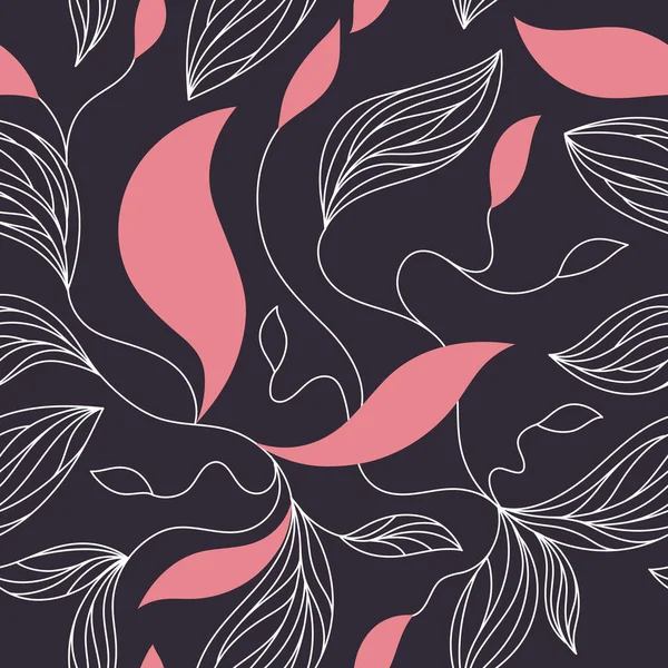 Повна Рамка Векторні Ілюстрації Тропічних Квіткових Листках — стоковий вектор