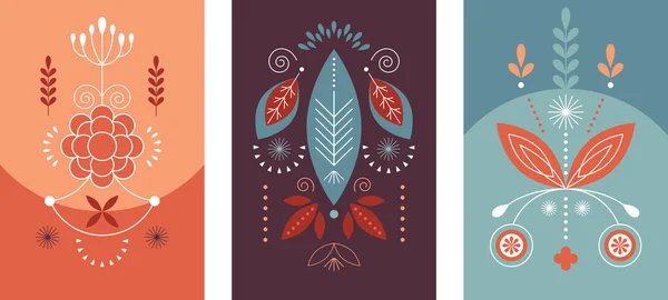 Kaart Template Vector Ornament Achtergrond — Stockvector