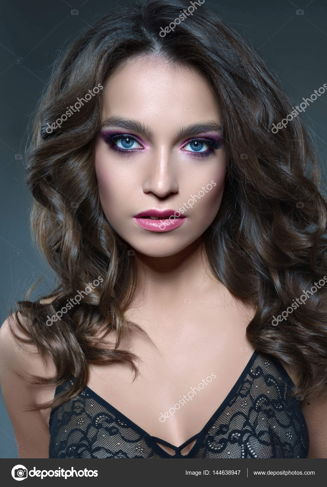 Portrait Of A Beautiful Girl Glamorous Girl Stock Photo, Picture and  Royalty Free Image. Image 74898118.