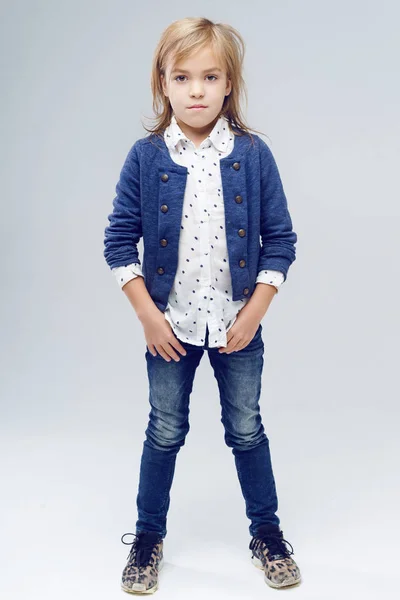 Portrait of little girl in the studio — Stock Photo, Image