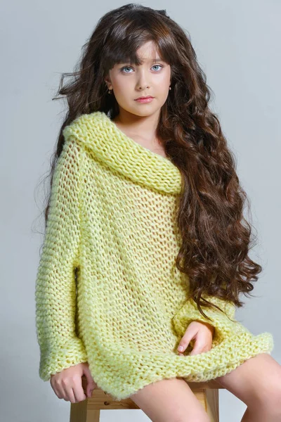 Portrait of little girl in the studio — Stock Photo, Image