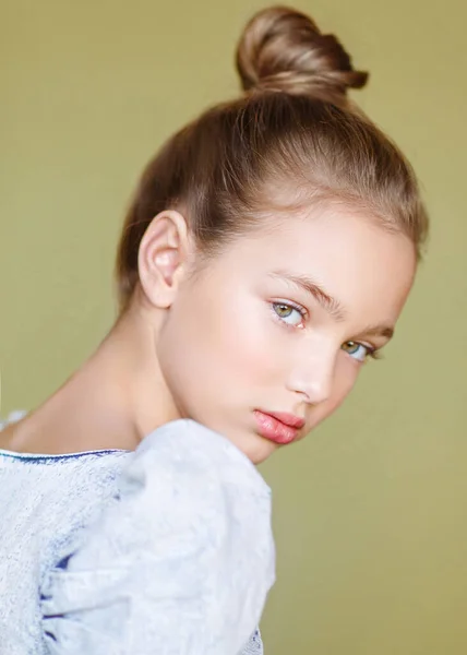 Portrait Young Model Girl Studio — Stock Photo, Image