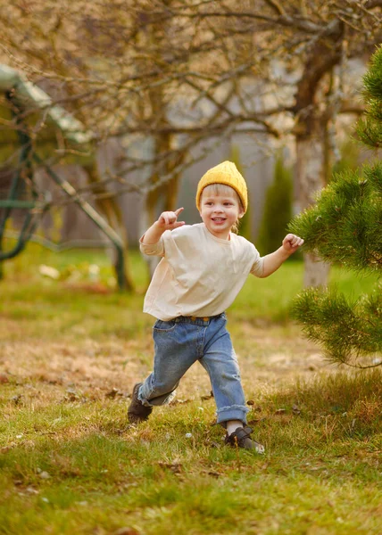 Portrait Little Model Boy Nature — Stock Photo, Image