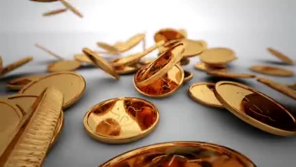 Pièces d'or tombant 