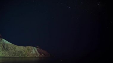 manzara sahil gece zamanında