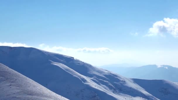 Montagne carpatiche invernali — Video Stock