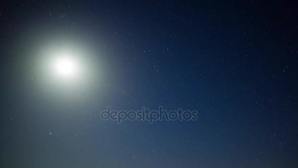 Carpathian sky at night — Stock Video