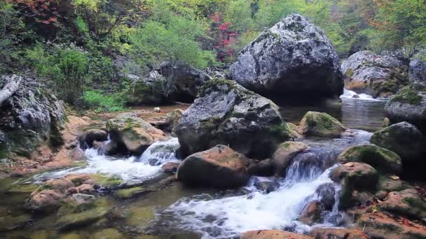 Hermosa cascada en Crimea — Vídeo de stock