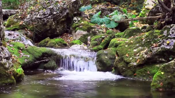 Hermosa cascada en Crimea — Vídeo de stock