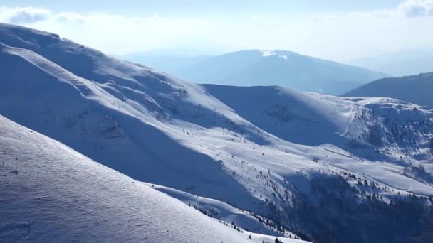 Inverno montanhas dos Cárpatos — Vídeo de Stock
