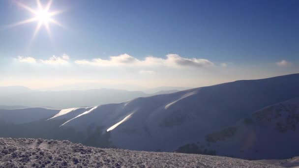 Kış Karpat Dağları — Stok video