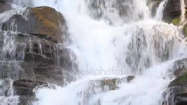 Karpaten und Wasserfall — Stockvideo