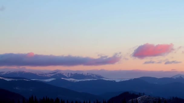 Invierno Montañas Cárpatas — Vídeos de Stock