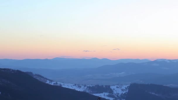 Invierno Montañas Cárpatas — Vídeo de stock