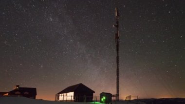 kış karanlık gökyüzü yıldızlarla