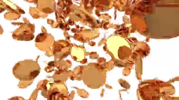 Pièces d'or tombant  