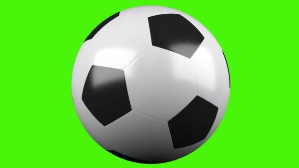 Fußballball rotiert — Stockvideo