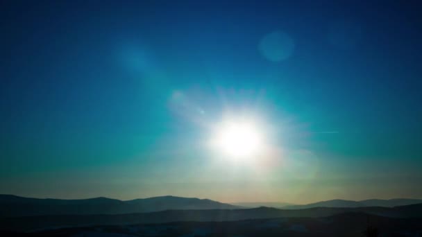 Dunkler Himmel mit Sternen in der Nacht — Stockvideo