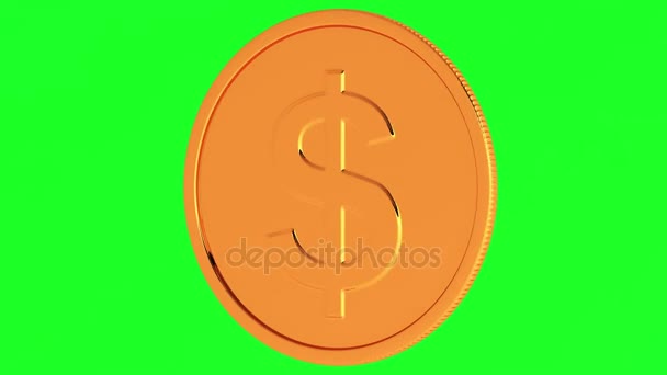 Jedna zlatá mince — Stock video