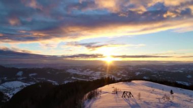 beautifulcarpathian dağlarda günbatımı