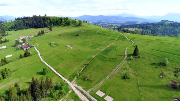 Montanha paisagem aldeia — Vídeo de Stock