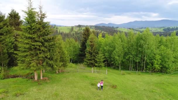 Ragazze che camminano a prato — Video Stock