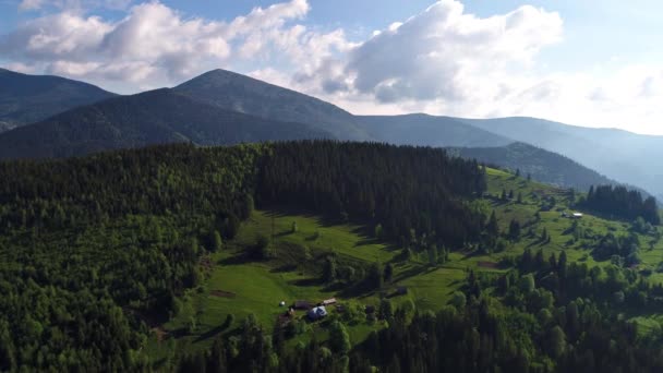 山の村の風景 — ストック動画