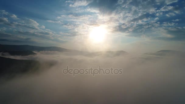 Beautiful clouds over mountains — Stock Video