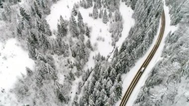 Karpat Dağları kar ile