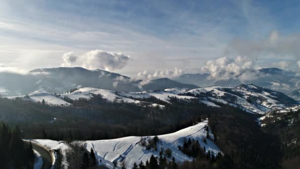 Carpathian mountains in sunny time — Stock Video