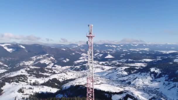 Karpaterna på vintern — Stockvideo