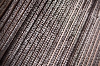 Karton yığınlarının yakın çekim tarafları