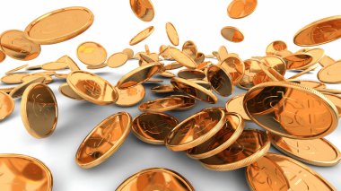 Bir dolar görüntülü 3D bozuk para.