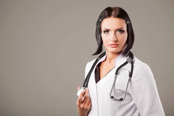 Portrait of an attractive young beautiful nurse — Stock Photo, Image