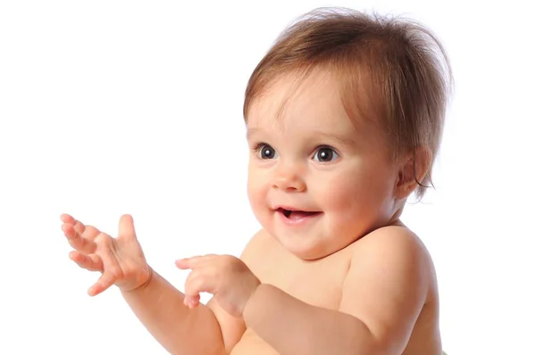 Улыбающийся счастливый детский портрет — стоковое фото