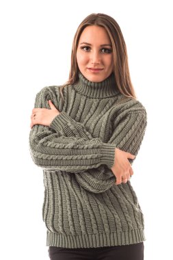 Güzel bir genç kızın portresi.