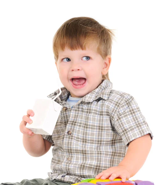 Närbild porträtt av en charmig liten pojke — Stockfoto