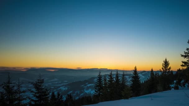 Céu Estrelado Lapso Tempo Nas Montanhas Carpatian Timelapse Fotografado Câmera — Vídeo de Stock