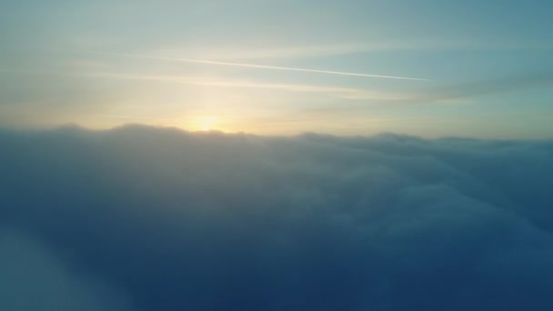 Vue Aérienne Lever Soleil Hiver Montagne — Video