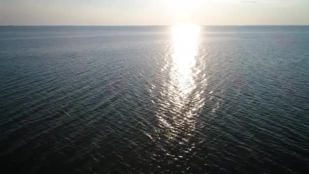 Вид Воздуха Волны Песчаный Пляж Морские Волны Прекрасном Пляже Высоты — стоковое видео