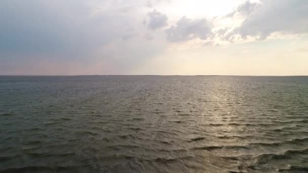 Ondas Vista Aérea Praia Areia Ondas Mar Bela Praia Vista — Vídeo de Stock