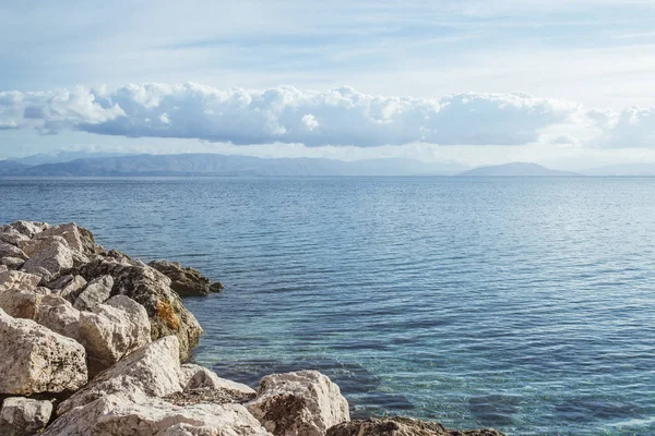 Erstaunliche Bucht Auf Korfu Griechenland Schöne Landschaft Ionischen Meer Strand — Stockfoto