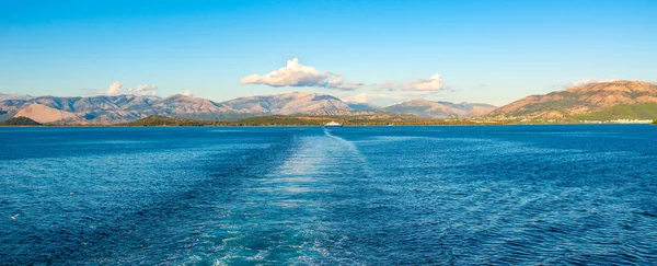 Geweldige Baai Corfu Eiland Griekenland Prachtig Landschap Van Ionische Zee — Stockfoto