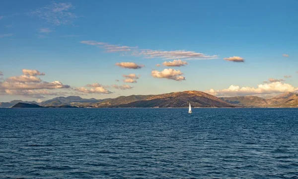 Geweldige Baai Corfu Eiland Griekenland Prachtig Landschap Van Ionische Zee — Stockfoto