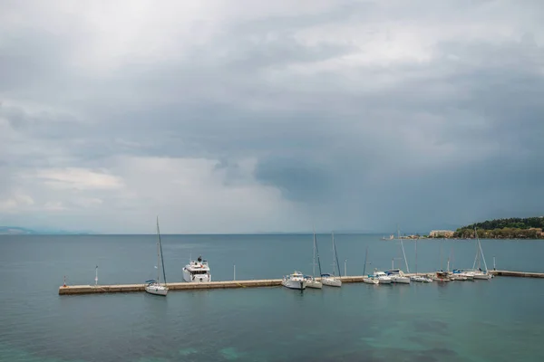 Kerkyra Insel Korfu Griechenland Oktober 2019 Blick Auf Viele Weiße — Stockfoto