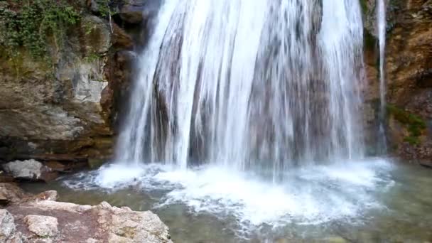 Fließendes Flusswasser Grünen Wald Der Karpaten — Stockvideo