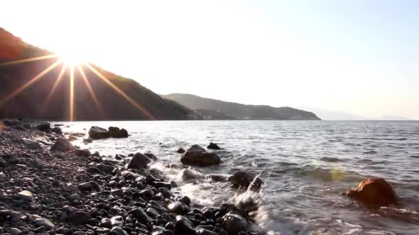 Mar Roca Orilla Agua — Vídeos de Stock